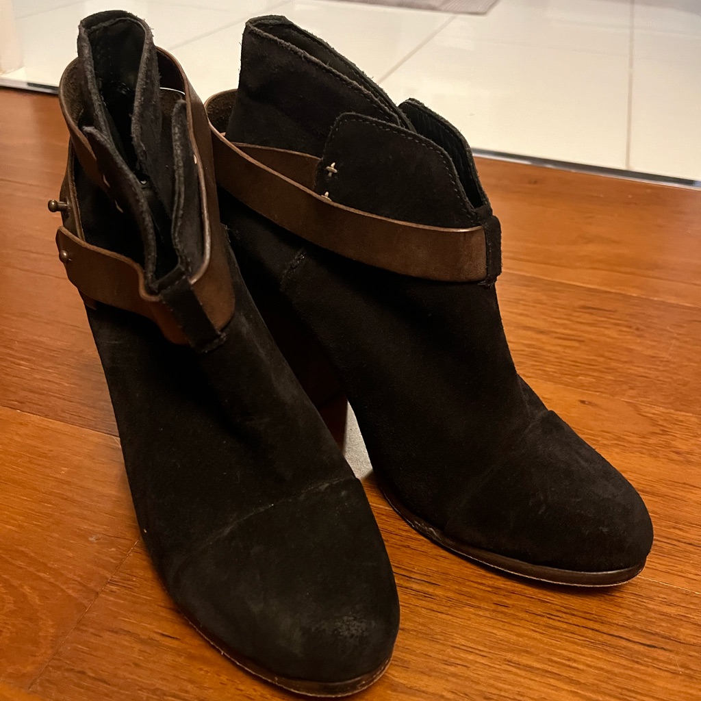 Rag & Bone Bone Grey Suede Booties